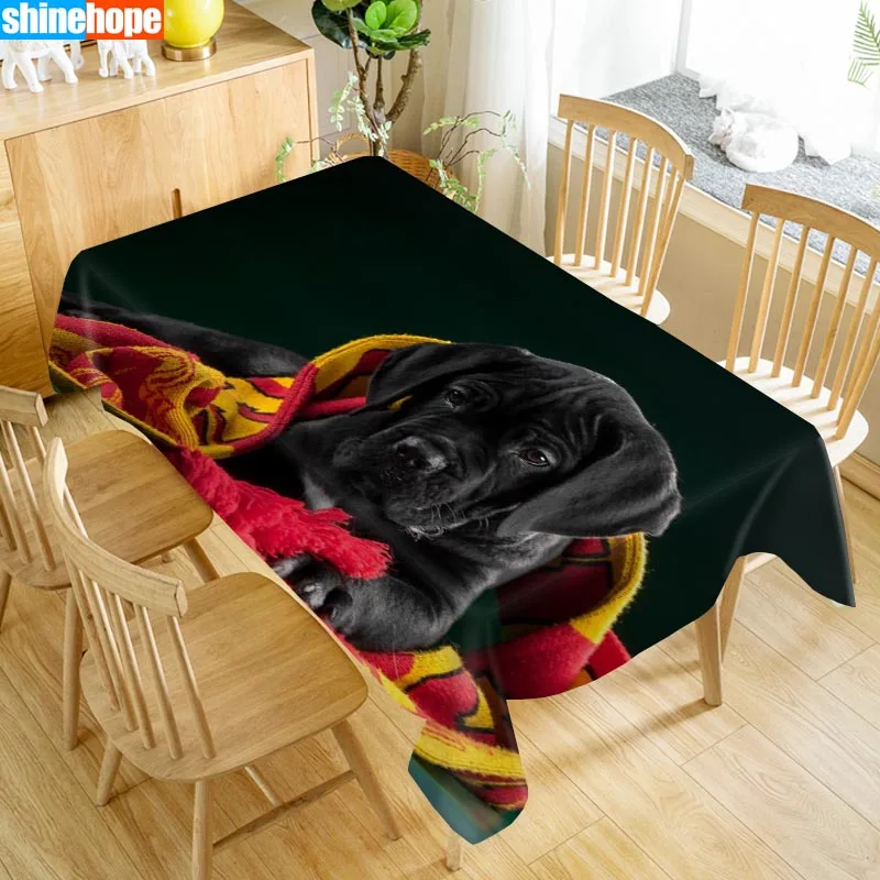 Animal Pattern Tablecloth Cane Corso Dog Table Cloth Dustproof Washable Cloth Rectangular Table Cover for Home table Decor - Цвет: tablecloths 15