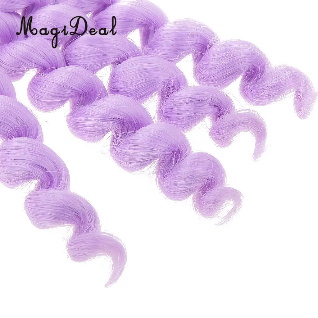 MagiDeal 1Pc 15x100cm DIY Curly Hair Wig Hairpiece for 1/3 1/4 1/6 BJD SD Dolls Model Party Girls Best Birthday Gift 12Colors
