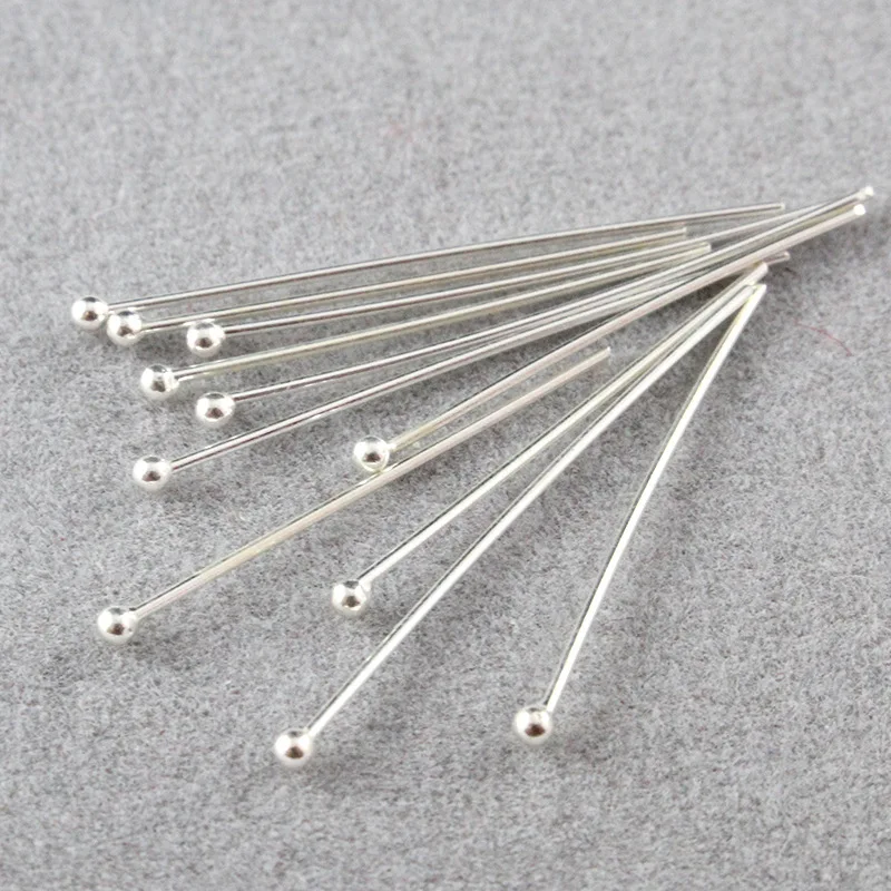 볼 헤드 핀 바늘, 비즈 귀걸이, DIY 쥬얼리 제작 액세서리, 장식, 20mm, 30mm, 40mm, 10 개