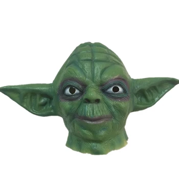 

Horror Master Yoda Latex Mask Full Face Halloween Movie Star Wars Masks Green Masquerade Costume Party Cosplay Props Adult Size