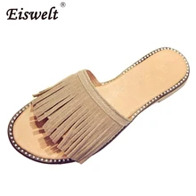 Quaste Sandalen Frauen Hausschuhe Sommer 2017 Fringe Sandale Wohnungen Rutschen Frauen Schuhe Chaussure de Marque Slipper Dames # WYL262