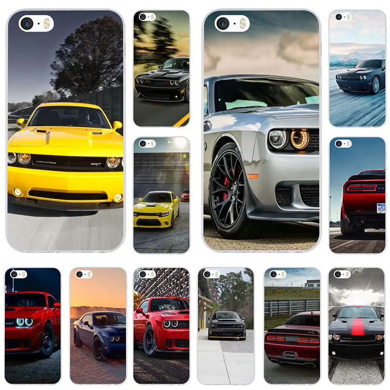

Dodge Challenger Soft TPU Silicone Mobile Phone Cases Cover for iPhone X XR XS Max 8 7 6S 6 Plus 5 5S SE 5C 4S 4 Shell Bags
