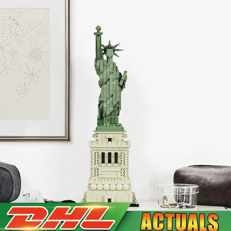

Lepin Architecture 17011 1887 PCS Statue of LibertySet Building Blocks Bricks Toys for Children Gift Compatible Legoings 21042