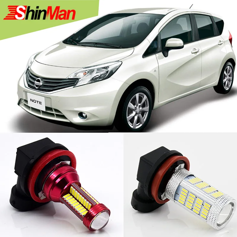 ShinMan для Nissan NOTE 2008- Аксессуары H8/H9/H11 2835 Чип светодиодный фонарь Автомобильная противотуманная фара дальнего света лампа