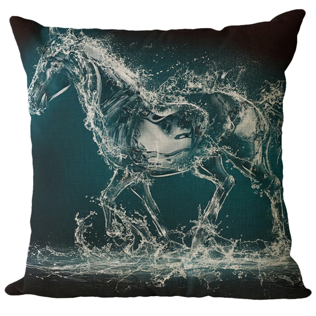 

Cushion Cover Animal Cotton Linen Pentium Horse Felicity Mural Home Decorative Car Sofa Throw Pillow case Cover for Sofa Cojines