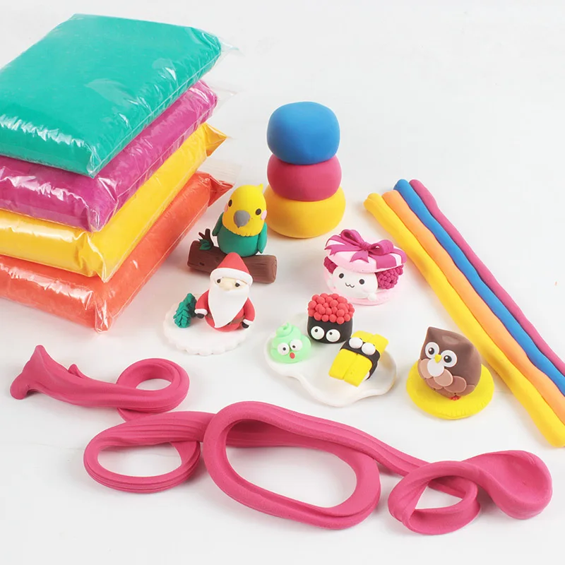 24 Colors 50G/Bag 3D Soft Fluffy Foam Plasticine Clay Slime DIY Soft Cotton Slime Education Craft Antistress Toys for Children