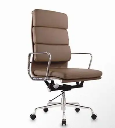 Vintage Carved Solid Wood Swivel Chair Boss Chair Leather Office