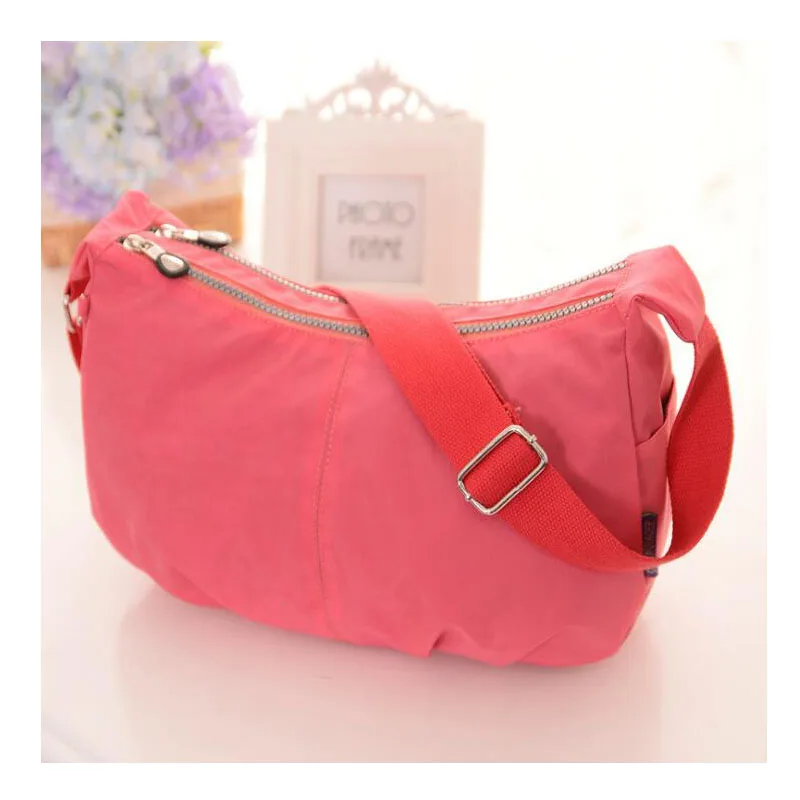 New Coral Pink Solid Color Mommy Diaper Bag Baby Stuff Organizer Storage For Baby Stroller ...