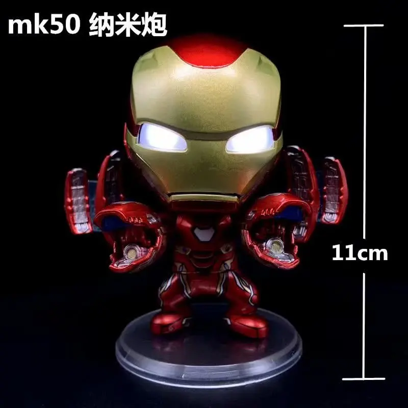 Мстители Железный человек Mark 50 Cosbaby MK 50 качающаяся голова ПВХ фигурка игрушка - Цвет: Серый
