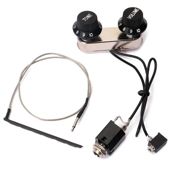 

Guitar Violin Pickup Accessories Guitar Violin Pickup Piezo Transducer Bridge Set With Tone Volume Knob