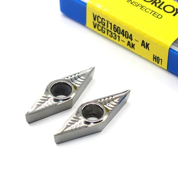 

VCGT160404 AK H01 VCGT331 Aluminum cutter blade VCGT 160404 Insert Cutting Tool turning tool CNC Tools AL +TIN Alloy wood