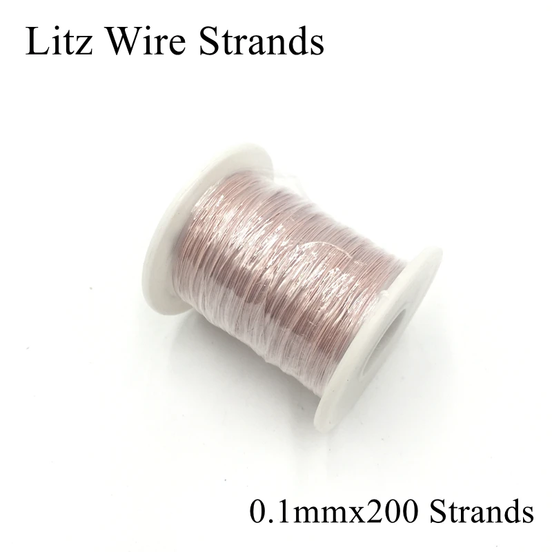 

1meters/lot 0.1mmx200 Strands Litz Wire Multi Strand Braided Polyurethane Enameled Copper Cable Polyester Mine Machine Antenna