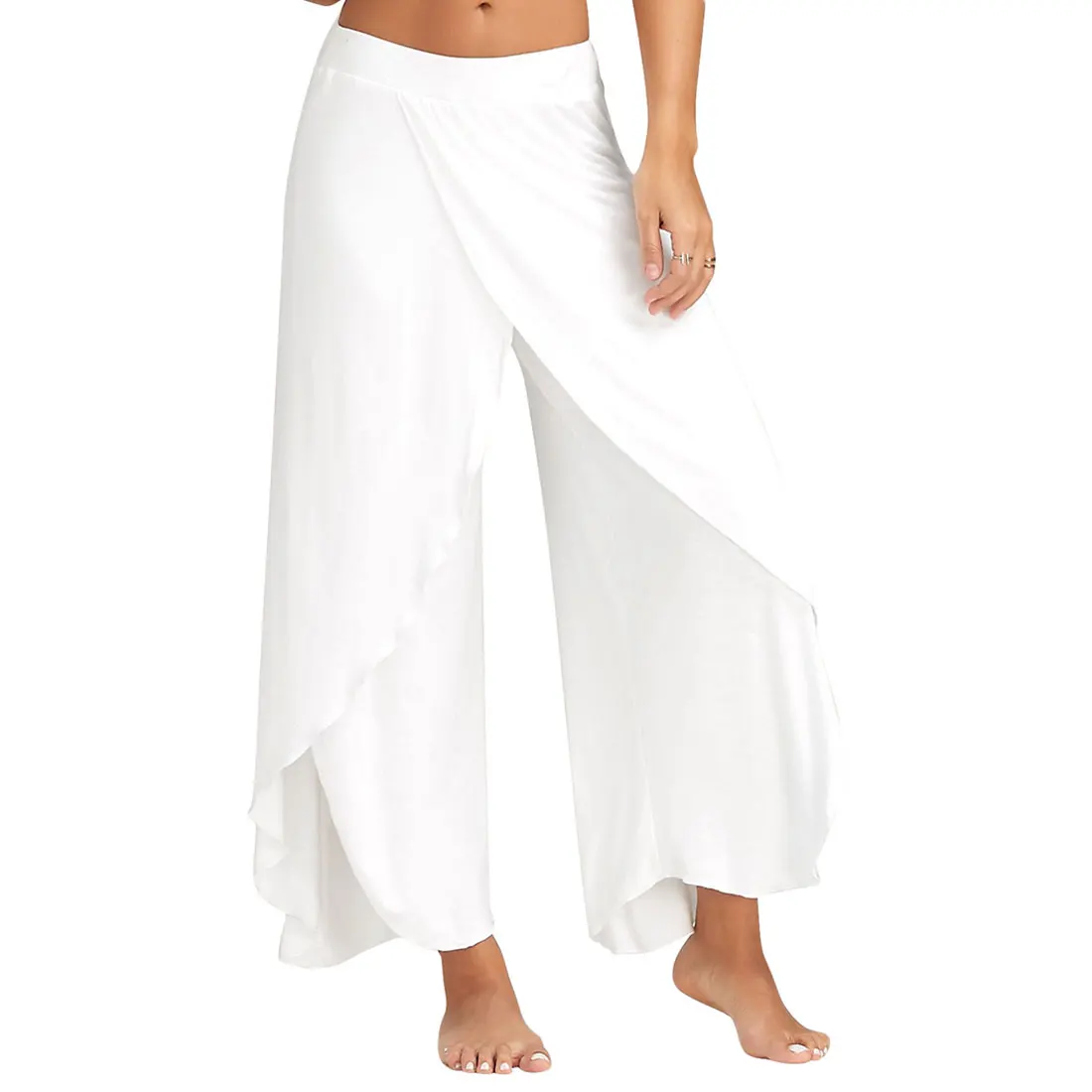 

JIMMYHANK 2017 Women Spring Summer Sexy Fashion Casual Elegant Split Long Wide Pants