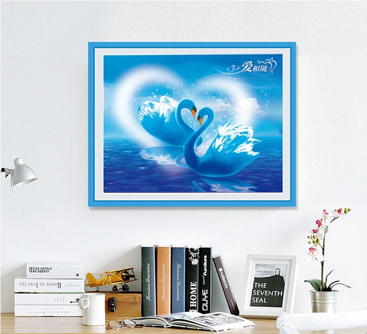 

DIY 5D Diamond Diamond Painting Swan Eternal Love Round Cross Stitch Kits Diamond Mosaic Home Decor Diamonds Embroidery