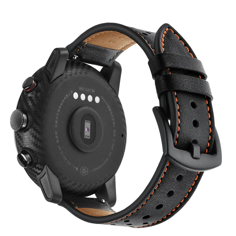 CAPRIE качество Смарт часы кожаный ремешок для HUAMI Amazfit Stratos 2/2S 80706