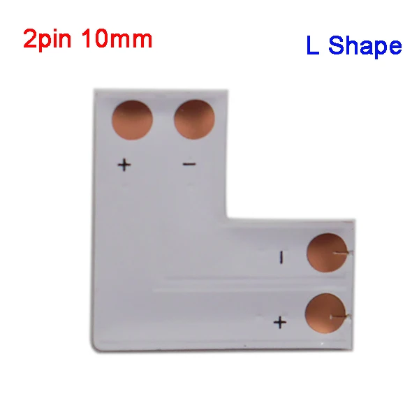 5 шт. 2Pin 3Pin 4Pin 5pin светодиодный разъем 8 мм 10 мм 12 мм L/T/X форма FPC Сварка адаптер используется для 3528 2812 5050 RGB светильник полосы - Цвет: 2pin L 10mm