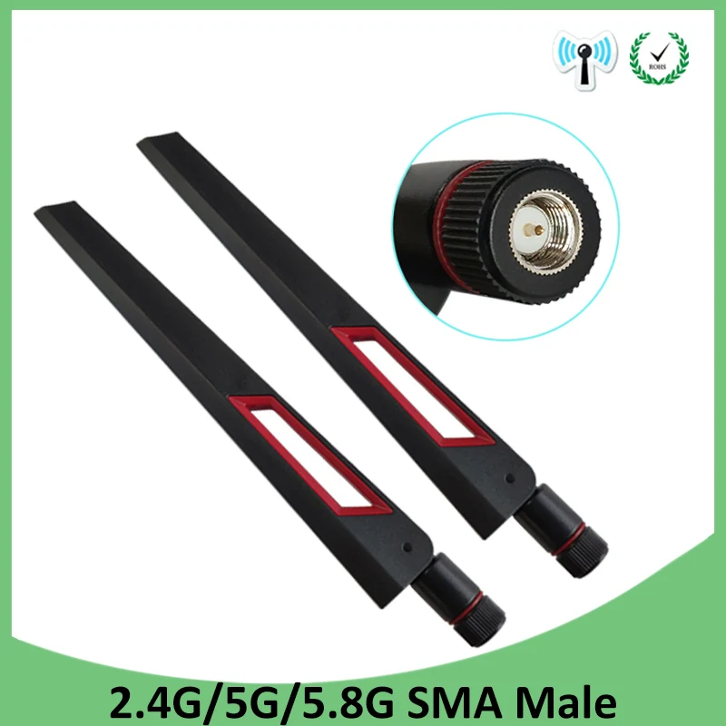 

20pcs 2.4GHz 5GHz 5.8Ghz Antenna real 8dBi SMA Male Connector Dual Band wifi Antena aerial wireless router 2.4 ghz 5.8 ghz
