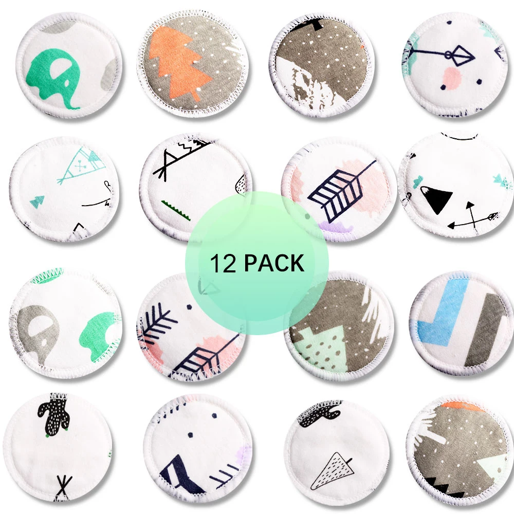 

2019 New 12PCS Reusable Organic Cotton Pads Makeup Remover Washable Cleansing Microfiber Makeup Remover Tools with Laundry Bag