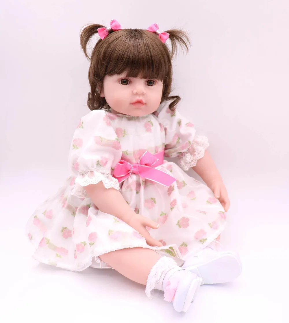 

60cm Silicone Reborn Baby Doll Toys Like Real 24inch Vinyl Princess Toddler Babies Dolls Kids Birthday Gift bebe alive reborn