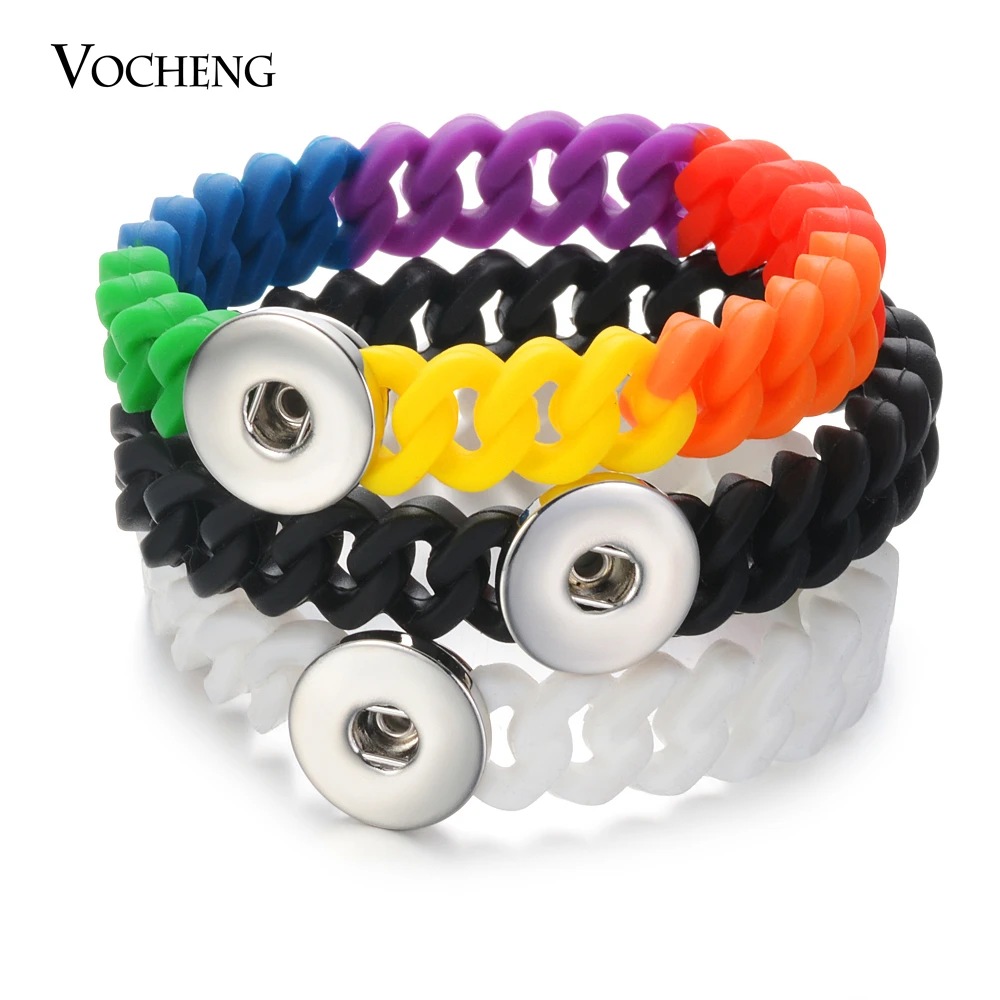 10pcs/lot snap Bracelet Candy colors silicone snap bracelets Bangles