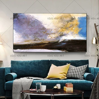 

Handmade Nordic Style Abstract Amazing Landscape Canvas Painting Wall Art Picture For Living Room Home Decor