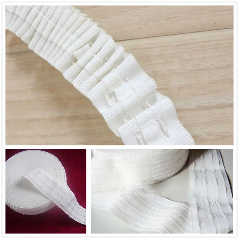 Gathering Curtain tape 2 cords 3 cords 4 cords cloth tape for make