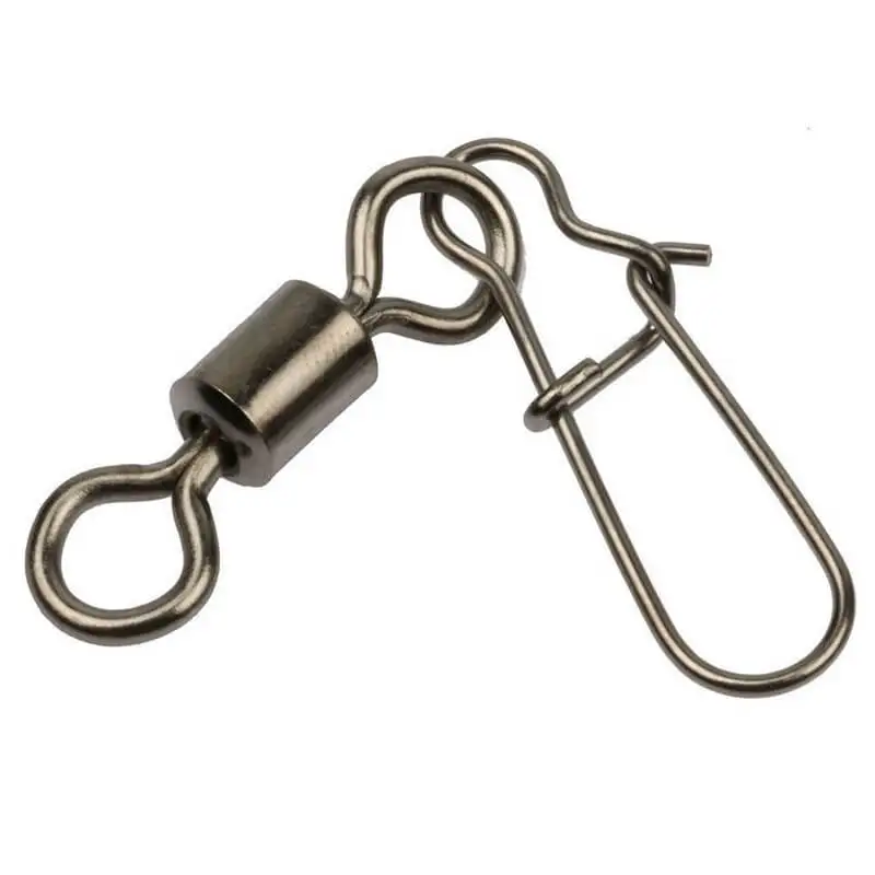 Conector com Boa Equipamento de Pesca Tamanho do Conector Pces Pesca Rolando Linha Giratória Gancho Pressão Fishhook 14 -4 – 0 Mar Gelo Lago 100