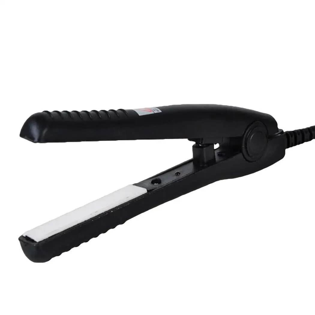 Электронный Professional Утюг для волос Hairstyling портативная Керамическая Мини Flat Iron утюжки для выпрямления волос инструменты укладки - Цвет: black