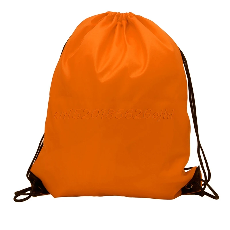 1 шт. thinkthendo Drawstring Cinch Sack спортивные пляжные путешествия открытый рюкзак Сумки Спорт Тренажерный зал 8 цветов - Цвет: Темно-серый