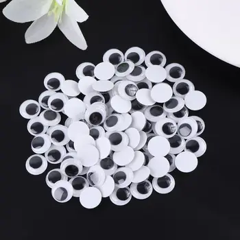 

100pcs 6mm 7mm 10mm 12mm 13mm Self-adhesive Safety Doll Eyes DIY Crafts Bear Stuffed Toys Animal Puppet Dolls Accessories