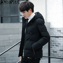AYUNSUE зимняя куртка мужская парка с капюшоном Hombre Корейская Толстая короткая куртка Мужские куртки одежда Casaco Masculino KJ754