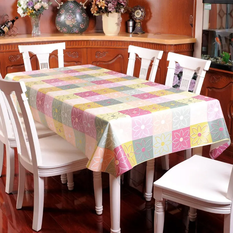 

Pastoral Style Home Oilproof Table Cloth Plastic Table Cloth Tablecloths for Weddings Waterproof Durable Tablecloth Table Linen