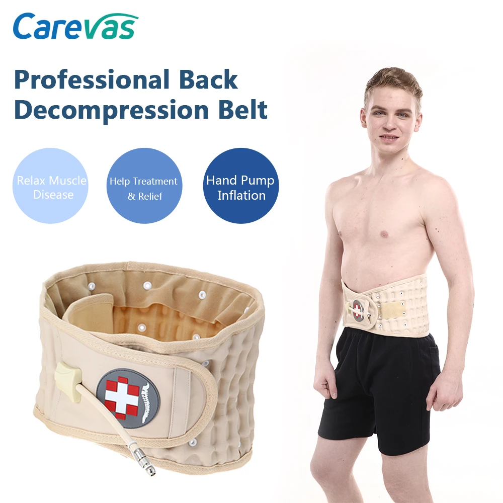 

Carevas Back Decompression Belt Lumbar Support Brace Spinal Air Traction Device Back Pain Relief for Degenerative