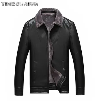 

Russian Winter Minus 30 Degrees Faux Leather Jackets Men Thicken Warm Leather Coat Top Quality Luxury Leather Jackets Men