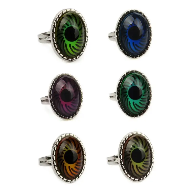 Ювелирное кольцо Magic Eyes винтажное открытие камня роскошные унисекс Женские Мужские подвески кольца изменение цвета Температура
