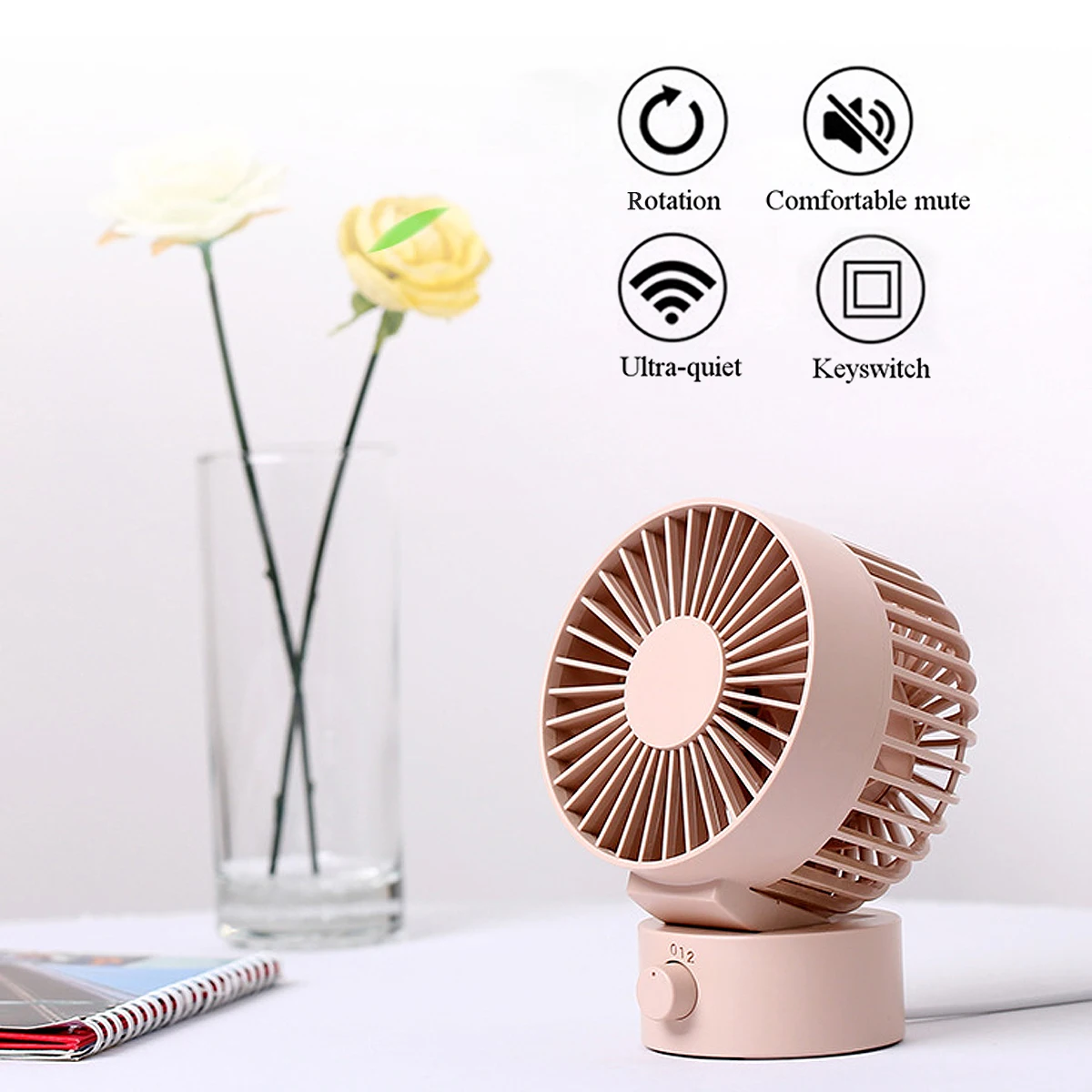 

4 Inch Portable Summer Fan USB Cooler Cooling Silent Adjustable Fan for Desk computer USB Fan keep cool