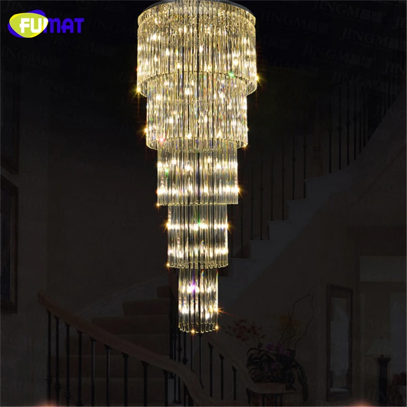 Современный светодиодный светильник FUMAT K9 для гостиной, хрустальные люстры, роскошный светодиодный светильник для лестницы, спальни, отеля