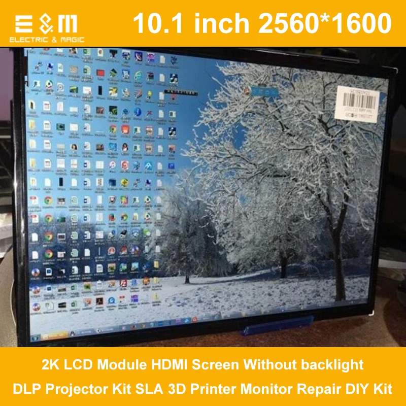 

10.1 inch 2560*1600 WQXGA 2K LCD Module HDMI Screen Without backlight DLP Projector Kit SLA 3D Printer Monitor Repair DIY Kit