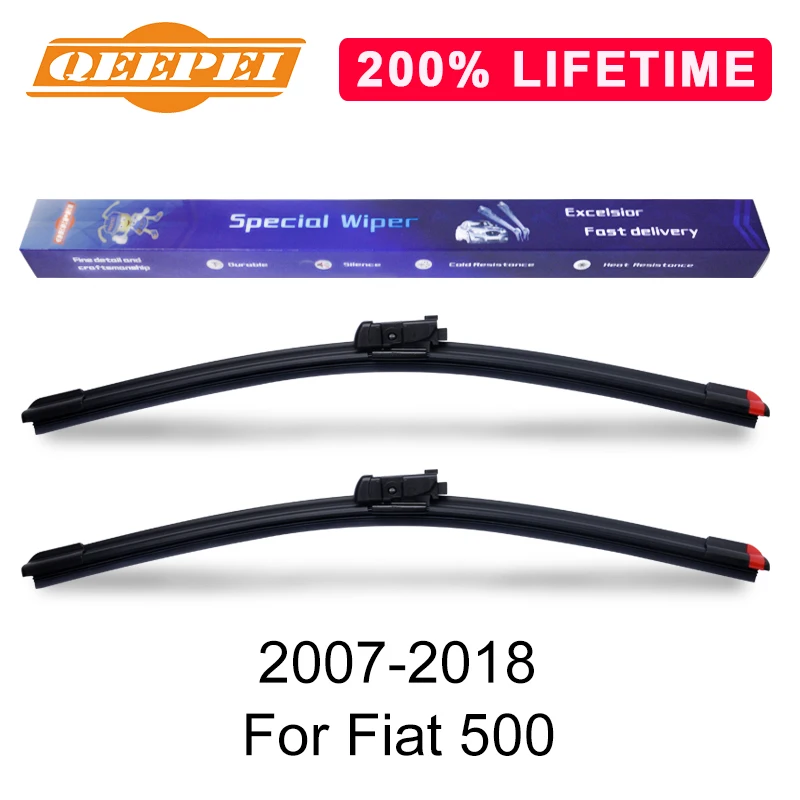 QEEPEI Замена стеклоочистителя для Fiat 500 2007-2018 ветровое стекло натуральный каучук |