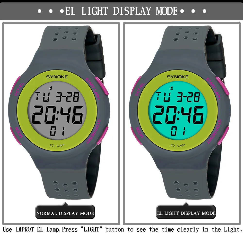 SYNOKE мужские часы 50 м водонепроницаемый электронный светодиодный цифровые часы мужские наружные мужские спортивные наручные часы Relojes Hombre N50