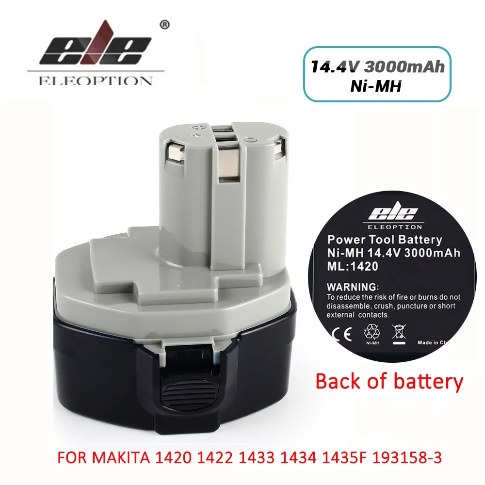 Аккумуляторная батарея ELE ELEOPTION 14 4 В 3000 мАч Ni MH для MAKITA аккумулятор 1420 1422 1433 1434 1435F