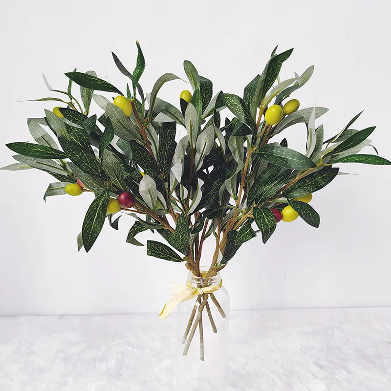 Buy 5pcs Green Artificial Olive Branches Simulation