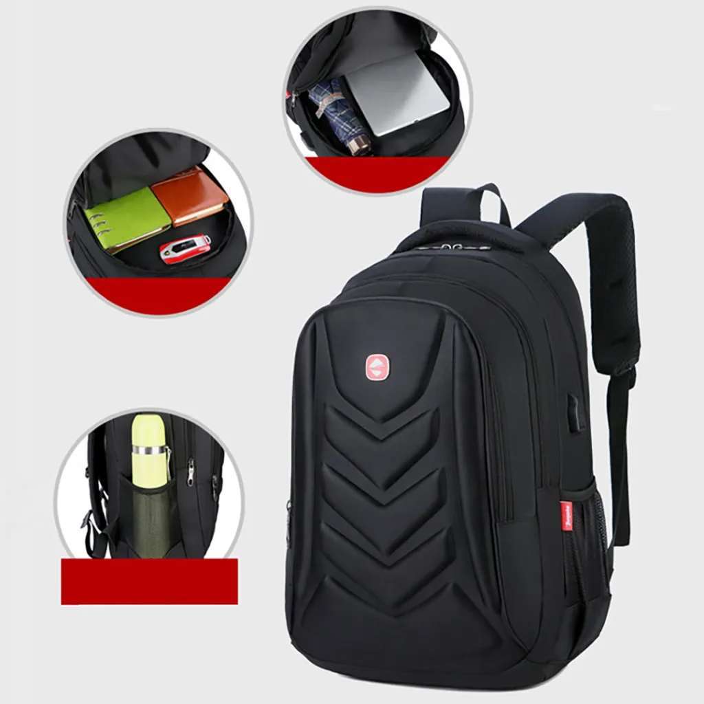 Fashion man laptop backpack Men's New Business Backpack Computer Bag Travel Backpack Clamshell Multifunctional#EX