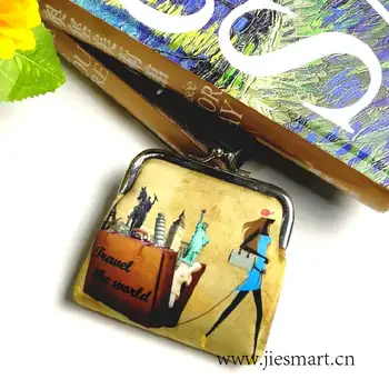 

JIESMART customized sublimation coin purse change bag travelling souvenirs