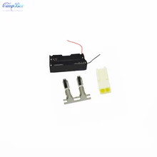 50Pcs 2×18650 Battery Case Holder Socket Wire Junction Box With 15cm Wires, KF2510 Header and Crimps