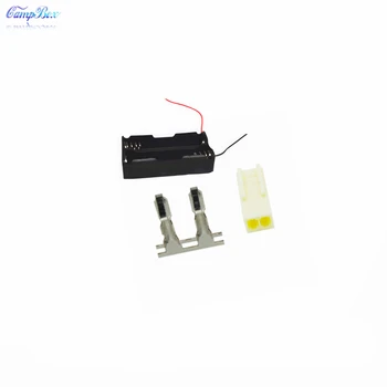

50Pcs 2x18650 Battery Case Holder Socket Wire Junction Box With 15cm Wires, KF2510 Header and Crimps