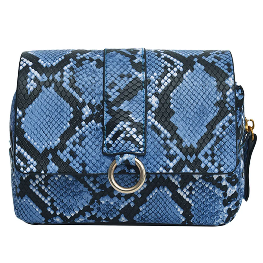 

New Fashion Vintage Serpentine PU Leather Women Waist Pack High Quality Women Fanny Pack Fashion Snake Skin Waist Bag for Girls