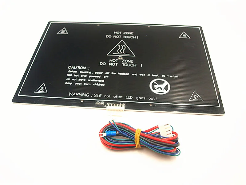 Funssor 12 В/24 В Reprap Prusa i3 MK3 300*200*3 мм алюминиевая Подогреваемая кровать с разъемом и