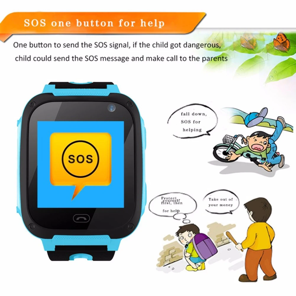  Smart Uhr wasserdicht mit GPS GSM Locator Touchscreen Tracker SOS LED Taschenlampe Smart sport armb
