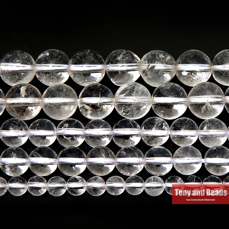 

White Cracked Crystals Clear Quartz Loose Beads Frizzling Rock Popcorn Stone 15" Strand 6 8 10 12 MM Pick Size Q5